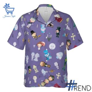 Stylish Haunted Mansion Characters Hawaiian Shirt designed for all-day comfort.