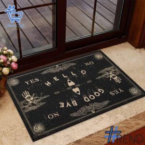 The Hello Goodbye Witch Doormat is built for bold street style.