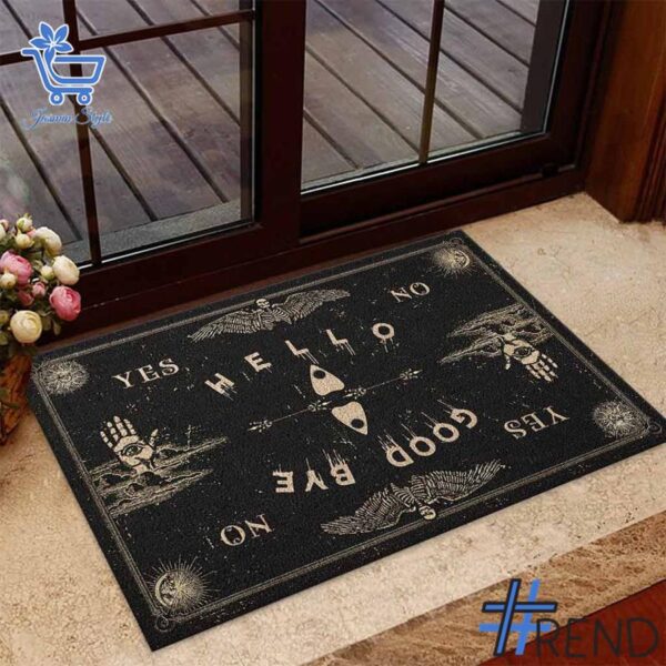 The Hello Goodbye Witch Doormat is built for bold street style.