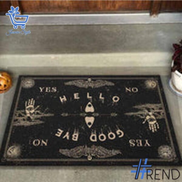 The Hello Goodbye Witch Doormat is built for bold street style.