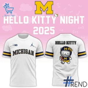 Stylish Hello Kitty Michigan Wolverines Shirt designed for all-day comfort.