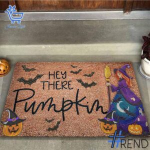 Refresh your collection with the timeless 2 Hey There Pumpkin Witch Coir Doormat.