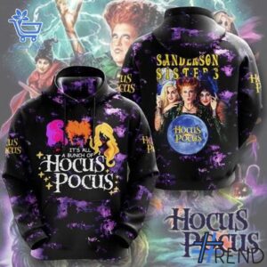 Refresh your collection with the timeless 1 Hocus Pocus Sanderson Sisters Halloween Hoodie.