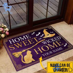 Comfortable Home Sweet Wicked Home Halloween Doormat designed with attention to detail.