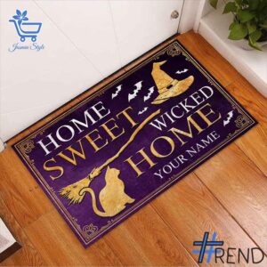 Comfortable Home Sweet Wicked Home Halloween Doormat designed with attention to detail.