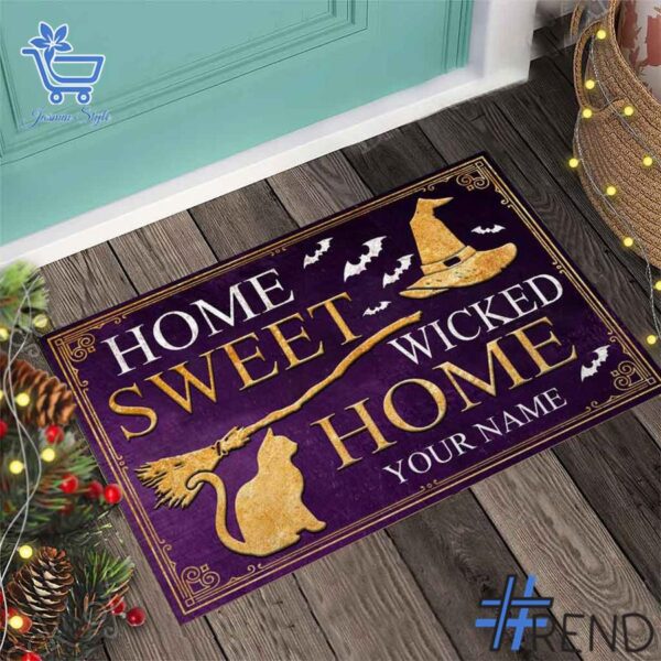 Comfortable Home Sweet Wicked Home Halloween Doormat designed with attention to detail.