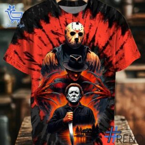 Refresh your collection with the timeless 1 Horror Characters Halloween Shirt.