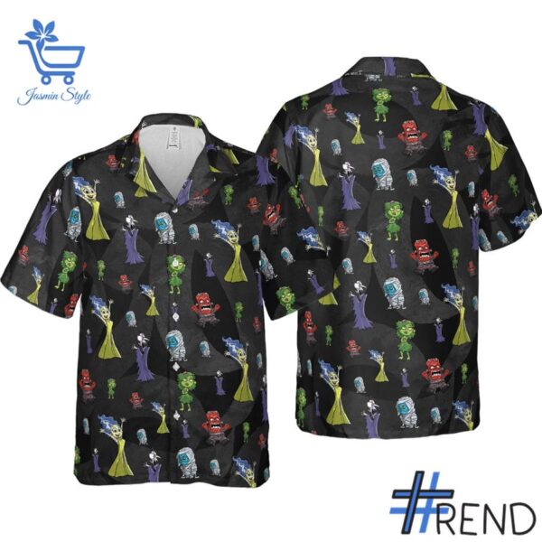 Trendy Horror Inside Out Hawaiian Shirt perfect for casual and streetwear outfits.