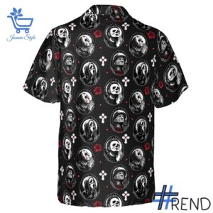 The Horror Movie Characters Saints Hawaiian Shirt adds a colorful spark to your wardrobe.
