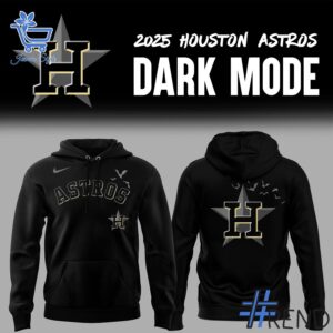 Refresh your collection with the timeless 1 Houston Astros Dark Mode Hoodie.