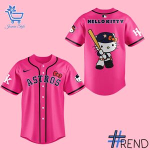 Refresh your collection with the timeless 2 Houston Astros x Hello Kitty Night Jersey.