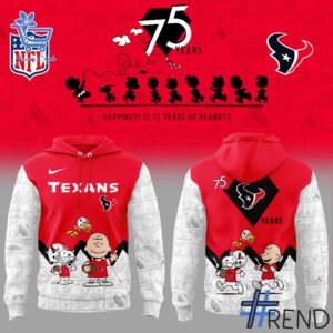 The 2 Houston Texans 75th of Peanuts Shirt brings street-ready confidence to everyday outfits.