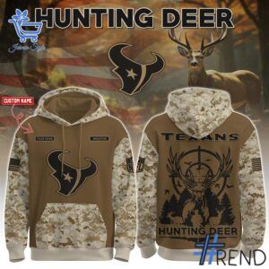 The Houston Texans Hunting Deer Hoodie is built for bold street style.