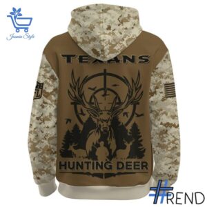 The Houston Texans Hunting Deer Hoodie is built for bold street style.