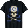 Experience the sleek design of the ISRAEL Flag Skull T Shirt.