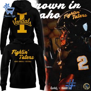 Trendy Idaho Vandals THE FIGHTIN' TATERS Hoodie perfect for casual and streetwear outfits.