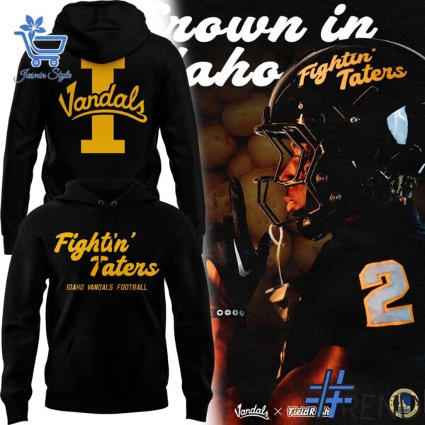 Trendy Idaho Vandals THE FIGHTIN' TATERS Hoodie perfect for casual and streetwear outfits.