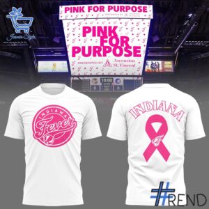Take on every challenge with the Indiana Fever Pink for Purpose Hoodie Shirt.