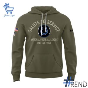 Stylish Indianapolis Colts Salute To Service Hoodie designed for all-day comfort.