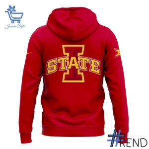 Trendy Iowa State Cyclones Football Red Hoodie perfect for casual and streetwear outfits.