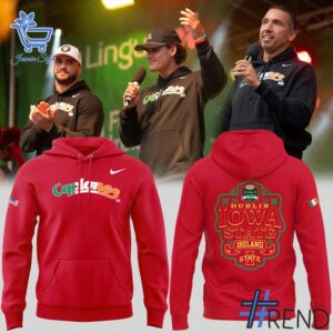 Experience the sleek design of the Ireland Game Iowa State Cyclones Hoodie.
