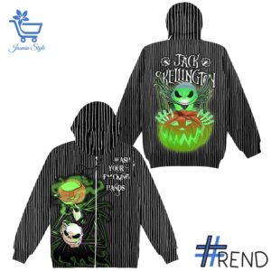 Stylish Jack Skellington Wash Your Fcking Hands Hoodie designed for all-day comfort.