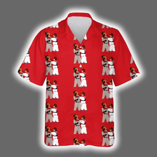 Refresh your collection with the timeless Jason Varitek Alex Rodriguez Brawl Hawaiian Shirt.