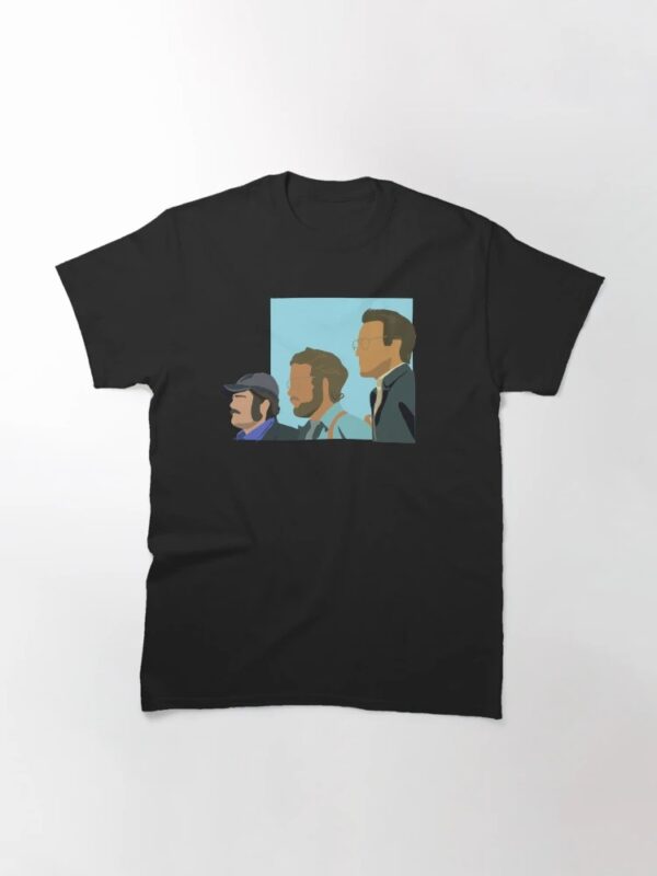 Experience the sleek design of the Jaws Silhouette T Shirt.