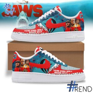 The Jaws You Gonna Need A Bigger Boat Air Force Shoes is built for bold street style.