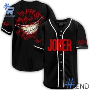 Experience the sleek design of the Joker haha Baseball Jersey.