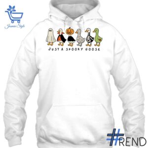 The Just A Spooky Goose Halloween Shirt adds a colorful spark to your wardrobe.
