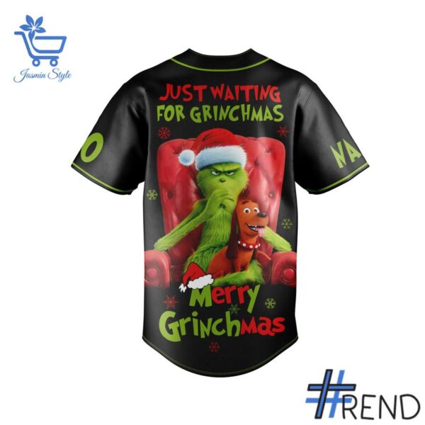 Stylish Just Waiting For Grinchmas The Grinch Baseball Jersey designed for all-day comfort.