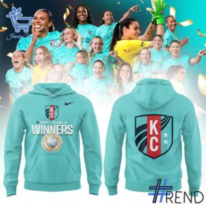 Stylish Kansas City Current NWSL Shield Winners Hoodie designed for all-day comfort.