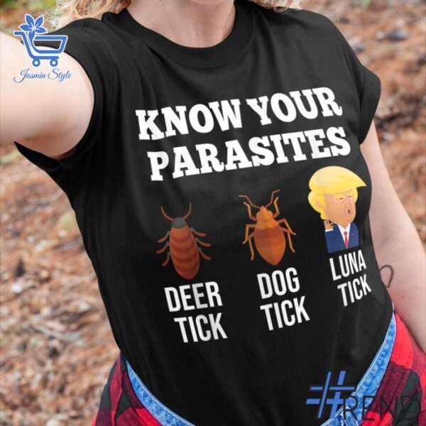 Trendy Know your parasites Trump Shirt perfect for casual and streetwear outfits.