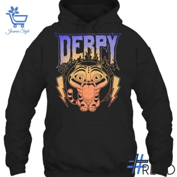 Trendy Kpop Demon Hunters Derpy Retro Metal Band Shirt perfect for casual and streetwear outfits.