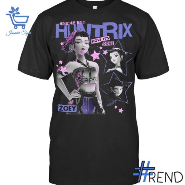 The Kpop Demon Hunters Huntrix Zoey How It's Done Shirt adds a colorful spark to your wardrobe.
