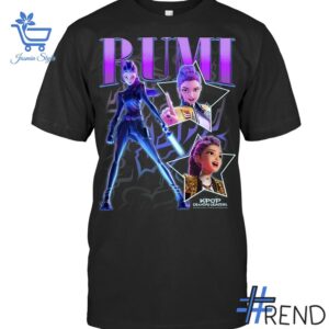 Trendy Kpop Demon Hunters Rumi Shirt perfect for casual and streetwear outfits.