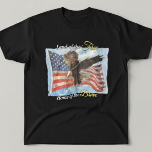 The Land Of The Free Home Of The Brave US Shirt adds a colorful spark to your wardrobe.