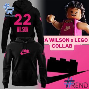 Stylish Las Vegas Aces A'ja Wilson Lego Collab Shirt designed for all-day comfort.
