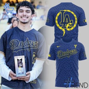The Los Angeles Dodgers Celebrating Kobe s bobblehead night at Dodger Stadium Shirt 1 jpg brings street-ready confidence to everyday outfits.