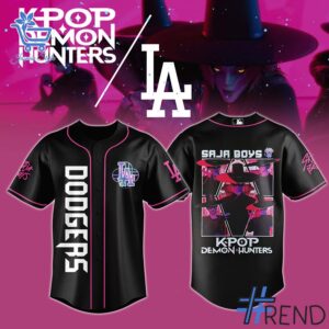 Stylish Los Angeles Dodgers KPop Demon Hunters Saja Boys Jersey designed for all-day comfort.
