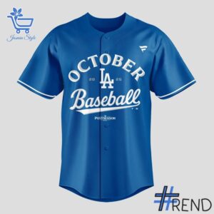 Stylish Los Angeles Dodgers October Kershaw Baseball Jersey designed for all-day comfort.
