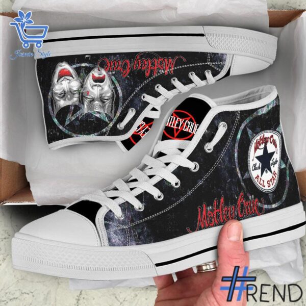 Stylish Mötley Crüe Canvas High Top Shoes designed for all-day comfort.