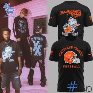 Refresh your collection with the timeless 2 Machine Gun Kelly Cleveland Browns Football Shirt.