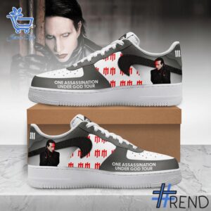 Refresh your collection with the timeless Marilyn Manson One Assassination Under God Air Force Shoes.