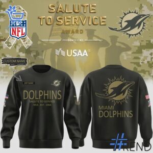 Stylish Miami Dolphins Salute to Service Sideline Shirt designed for all-day comfort.
