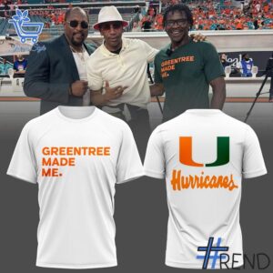 The Miami Hurricanes Greentree Made Me Shirt adds a colorful spark to your wardrobe.