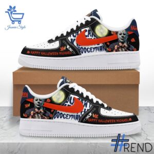 Stylish Michael Myers Happy Halloween Nike Air Force designed for all-day comfort.
