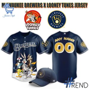 Refresh your collection with the timeless 1 Milwaukee Brewers 2025 Looney Tunes Night Jersey.
