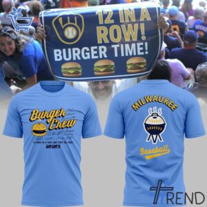 The 2 Milwaukee Brewers Burger Crew Sweatshirt brings street-ready confidence to everyday outfits.